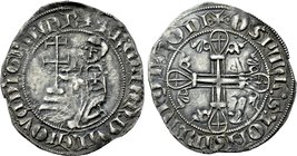 CRUSADERS. Knights of Rhodes (Knights Hospitaller). Hélion de Villeneuve (Grand Master, 1319-1346). Asper or Demi-gigliato.