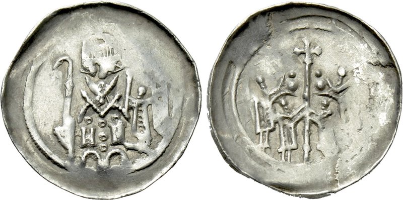 GERMANY. Selz. Pfennig (12th century). 

Obv: Abbot seated facing, holding cro...