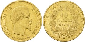 FRANCE. Napoleon III (1852-1870). GOLD 10 Francs (1860-A). Paris.