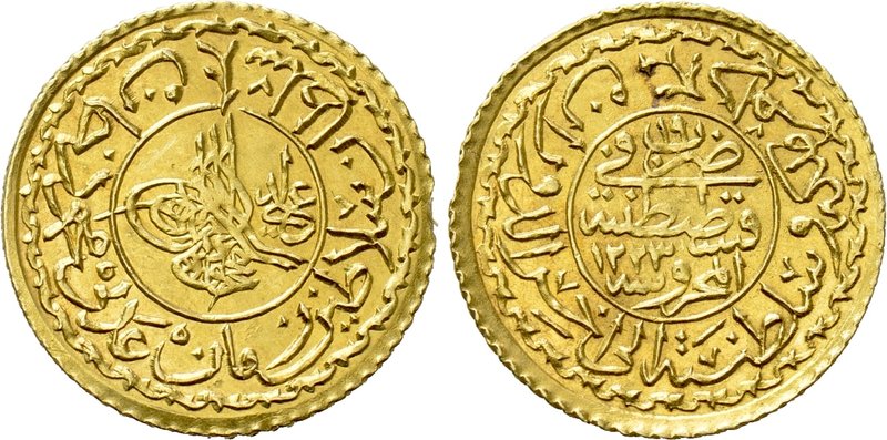 OTTOMAN EMPIRE. Mahmud II (AH 1223-1255 / 1808-1839 AD). GOLD Cedid Adliye Altın...