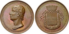 GERMANY. Mainz. Ludwig Freiherr von Lichtenberg bronze Medal (1841). By Loos.