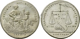 GERMANY. Prussia. Friedrich Wilhelm III (1797-1840). Silvered Bronze Jeton (1816/7). On the famine following the Napoleonic Wars.