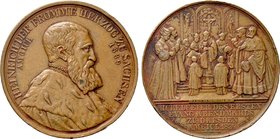 GERMANY. Saxony. Friedrich August II (1836-1854). Bronze Medal (1839). The 300th anniversary of the Reformation in Dresden.