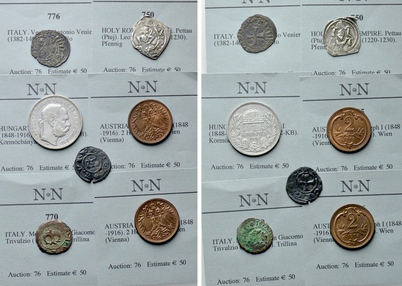 7 Modern and Medieval Coins of Austria, Italy and Hungary.

Obv: .
Rev: .

...