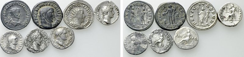 7 Roman Coins. 

Obv: .
Rev: .

. 

Condition: See picture.

Weight: g....