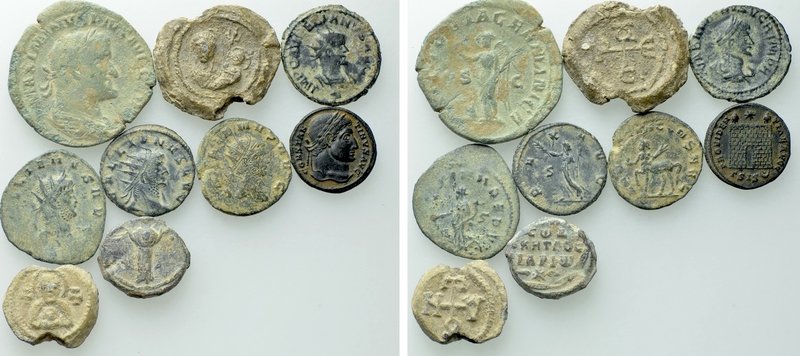 9 Roman and Byzantine Coins and Seals. 

Obv: .
Rev: .

. 

Condition: Se...