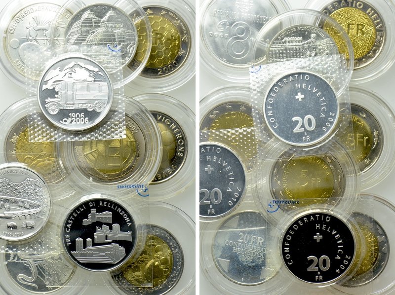 10 Modern Coins (105 Swiss Franks + 18 Euro). 

Obv: .
Rev: .

. 

Condit...