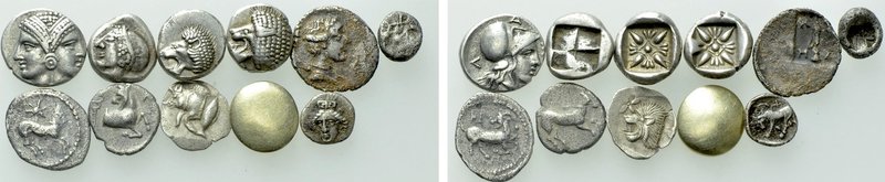 11 Greek Coins; Including Electrum. 

Obv: .
Rev: .

. 

Condition: See p...