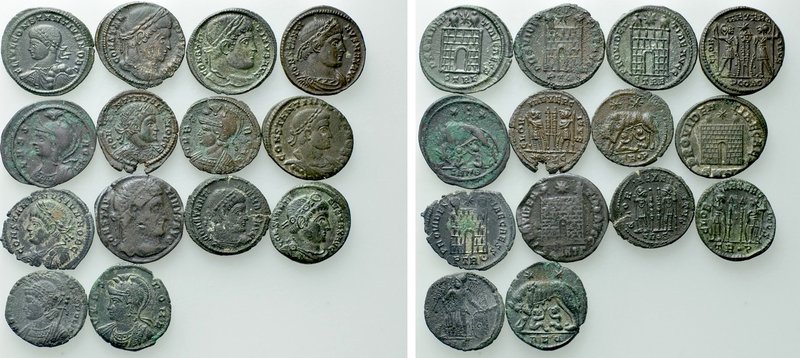 14 Late Roman Coins; All With Collectors Ticket. 

Obv: .
Rev: .

. 

Con...