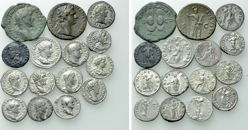 15 Roman Coins; including Vitellius and Procopius. 

Obv: .
Rev: .

. 

C...