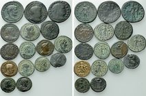 16 Late Roman Coins; All With Collectors Ticket.