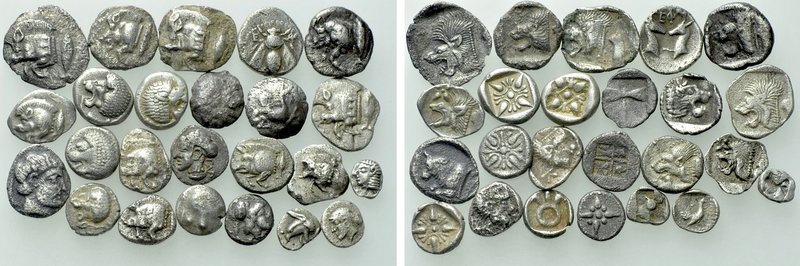 24 Greek Coins. 

Obv: .
Rev: .

. 

Condition: See picture.

Weight: g...