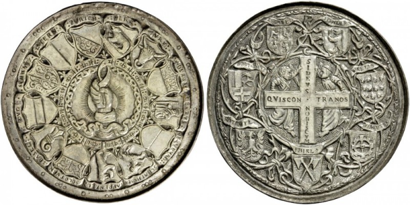 European Medals from 1513 to 1788 
 Switzerland, Zürich. Cast Baptismal Medal o...