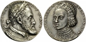 European Medals from 1513 to 1788 
 The Low Countries, Bruxelles. Charles V, 1519-1556. Medal (Silver, 36mm, 18.39 g 12), in honor of Isabella of Por...