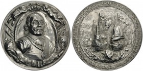 European Medals from 1513 to 1788 
 Netherlands, The Dutch Republic. Plaquettepenning (Silver, 73mm, 70.26 g 12), on the death of Admiral Maarten Tro...