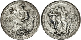 European Medals from 1513 to 1788 
 Netherlands, The Dutch Republic. Plaquettepenning (Silver, 75mm, 82.49 g 12), marriage medal, by P. van Abeele, c...