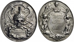 European Medals from 1513 to 1788 
 Netherlands, The Dutch Republic. Plaquettepenning (Silver, 62x54mm, 44.43 g 12), Memento mori for Geetrudis Teres...
