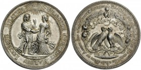 European Medals from 1513 to 1788 
 Netherlands, The Dutch Republic. Medal (Silver, 47.5mm, 47.06 g 12), marriage medal for a member of the Beyerman ...