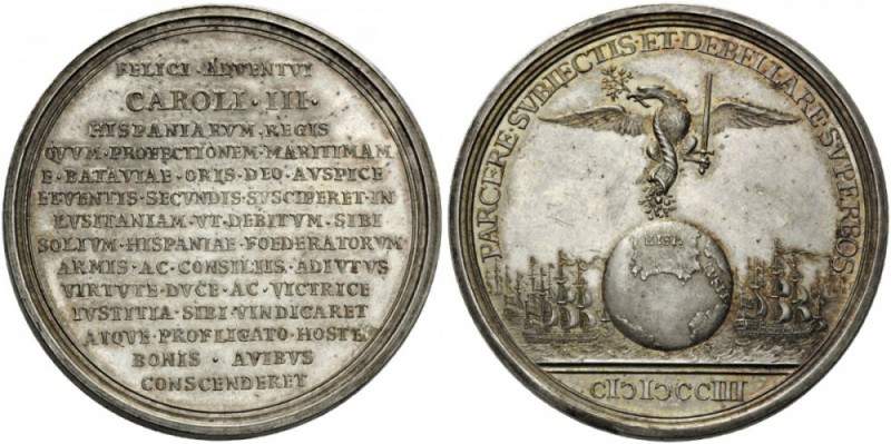 European Medals from 1513 to 1788 
 Spain. Medal (Silver, 49mm, 45.60 g 12), on...