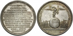 European Medals from 1513 to 1788 
 Spain. Medal (Silver, 49mm, 45.60 g 12), on the arrival of the pretender Charles III in Lisbon, unsigned, 1703. F...