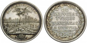 European Medals from 1513 to 1788 
 Holy Roman Empire. Charles VI. 1711-1740. Medal (Silver, 43mm, 30.13 g 12), on the Peace of Passarowitz between t...