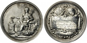 European Medals from 1513 to 1788 
 Netherlands, The Dutch Republic. Plaquettepenning (Silver, 69mm, 94.39 g 12), on the silver wedding anniversary o...