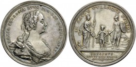 European Medals from 1513 to 1788 
 Holy Roman Empire. Maria Theresia, 1740-1780. Medal (Silver, 43mm, 29.76 g 12), on the birth of crown-prince Jose...