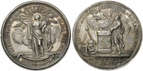 European Medals from 1513 to 1788 
 Netherlands, The Dutch Republic. Medal (Silver, 42mm, 29.51 g 12), on hopes for the New Year of 1749, on the Peac...