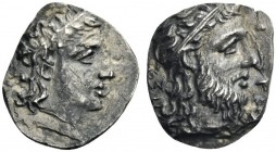 GREEK COINS 
 SICILY 
 Herbessos. Circa 344-339/8 BC. Litra (Silver, 9mm, 0.76 g 11). Head of Sikelia to right, wearing myrtle wreath. Rev. [E]PBHΣΣ...
