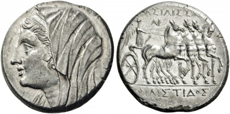 GREEK COINS 
 SICILY 
 Syracuse. Philistis, wife of Hieron II, 275-215 BC. 16 ...