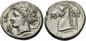 GREEK COINS 
 CARTHAGINIANS IN SICILY 
 Unlocated Punic mint . Circa 320/15-300 BC. Tetradrachm (Silver, 26mm, 16.70 g 2), Lilybaion or Entella (?)....