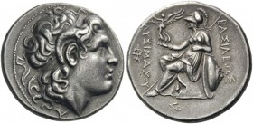 GREEK COINS 
 KINGS of THRACE 
 Lysimachos, 305-281 BC. Tetradrachm (Silver, 27mm, 17.10 g 11), Lysimacheia, 297/6-282/1. Diademed head of Alexander...