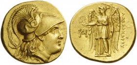 GREEK COINS 
 KINGS of MACEDON 
 Alexander III ‘the Great’, 336-323 BC. Stater (Gold, 18mm, 8.62 g 6), Miletos, c. 325-323. Head of Athena to right,...