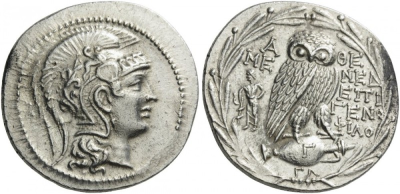 GREEK COINS 
 ATTICA 
 Athens. Circa 135/4 BC. Tetradrachm (Silver, 31mm, 16.7...
