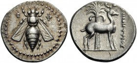 GREEK COINS 
 IONIA 
 Ephesos. Circa 202-150 BC. Drachm (Silver, 19mm, 4.05 g 12), Demetrios. E - Φ Bee with straight open wings. Rev. ΔΗΜΗΤΡΙΟΣ Sta...