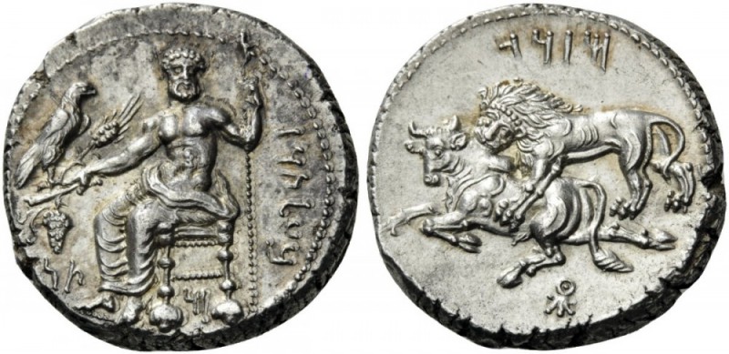 GREEK COINS 
 CILICIA 
 Tarsos. Stater (Silver, 22mm, 11.02 g 9). B’LTRZ Baalt...