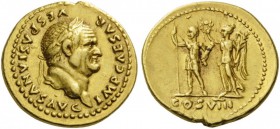 ROMAN COINS 
 Vespasian, 69-79. Aureus (Gold, 18mm, 7.79 g 6), Rome, 77-78. IMP CAESAR VESPASIANVS AVG Laureate head of Vespasian to right. Rev. COS ...