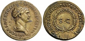 ROMAN COINS 
 Trajan, 98-117. As (Orichalcum, 24mm, 7.66 g 6), Rome, for circulation in the east, February 116 - early August 117. IMP CAES NER TRAIA...
