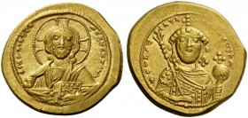 BYZANTINE AND EARLY MEDIEVAL COINS 
 Constantine IX Monomachus, 1042-1055. Tetarteron (Gold, 17mm, 4.06 g 6), Constantinople. +IhC XIC RCX - RCGNΛNTI...