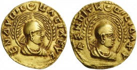 BYZANTINE AND EARLY MEDIEVAL COINS 
 AXUM. Endubis, c. 290. Unit (Gold, 15mm, 2.65 g 12). ENΔYBIC BACIΛEYC Draped bust of Endubis to right, wearing h...
