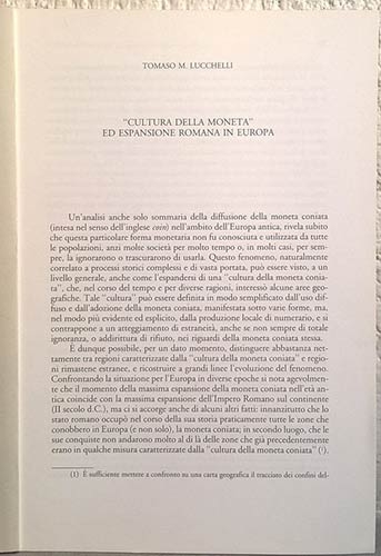 LUCCHELLI Tommaso M. “Cultura della moneta” ed espansione romana in Europa. pp. ...