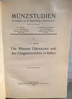 KRAUS Franz Ferdinand. Die Munzen Odovacars und des Ostgotenreiches in Italien. Halle, 1928. Hardcover pp. 227, pl. 16 rare and wanted