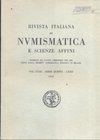 Rivista Italiana di Numismatica. Milano, 1970. Pp.306, ill. e tavv. nel testo. ril. ed. rara