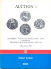 CREDIT SUISSE. Auction 4. Important ancient & medieval coins including an Armenian & Judaean collection. Bern, 3/12/1985. pp. 133, nn. 859, tutti illu...