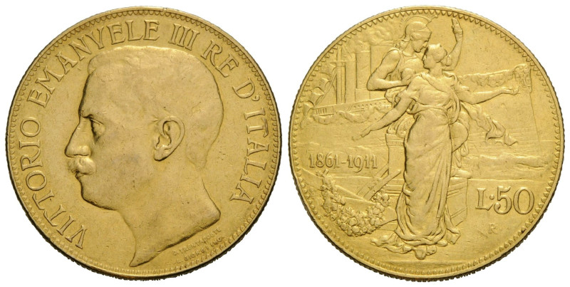 Königreich / Kingdom Vittorio Emanuele III. 1900-1946 50 Lire o.J. / ND. (1911)...