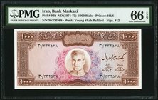 Iran Bank Markazi 1000 Rials ND (1971-73) Pick 94b PMG Gem Uncirculated 66 EPQ. 

HID09801242017