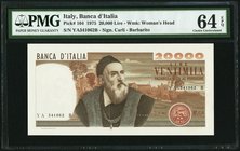 Italy Banca d'Italia 20,000 Lire 1975 Pick 104 PMG Choice Uncirculated 64 EPQ. 

HID09801242017