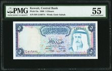 Kuwait Central Bank of Kuwait 5 Dinars 1968 Pick 9a PMG About Uncirculated 55. 

HID09801242017