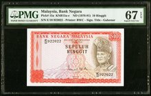 Malaysia Bank Negara 10 Ringgit ND (1976-81) Pick 15a PMG Superb Gem Unc 67 EPQ. 

HID09801242017
