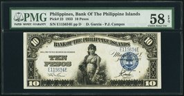 Philippines Bank of the Philippine Islands 10 Pesos 1.1.1933 Pick 23 PMG Choice About Unc 58 EPQ. 

HID09801242017